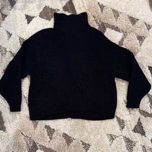 Free People Black Cowl Neck Sweater